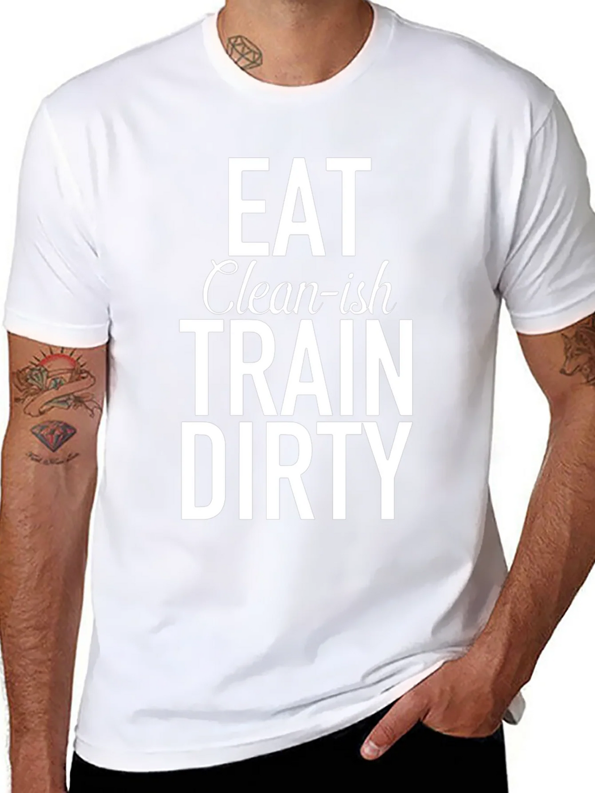 Eat Clean-ish Train Dirty Graphic Tee product image 10