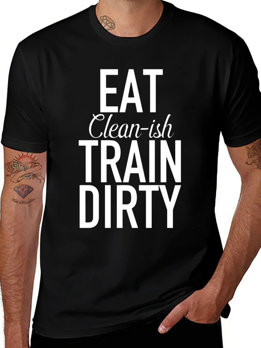 Eat Clean-ish Train Dirty Graphic Tee product image 1