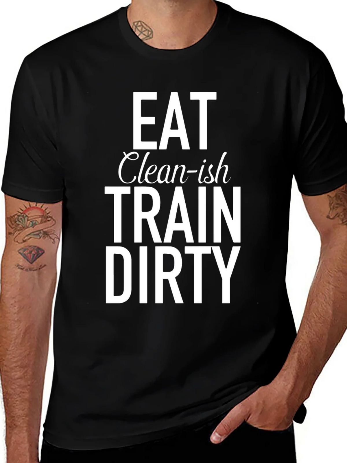 Eat Clean-ish Train Dirty Graphic Tee product image 1