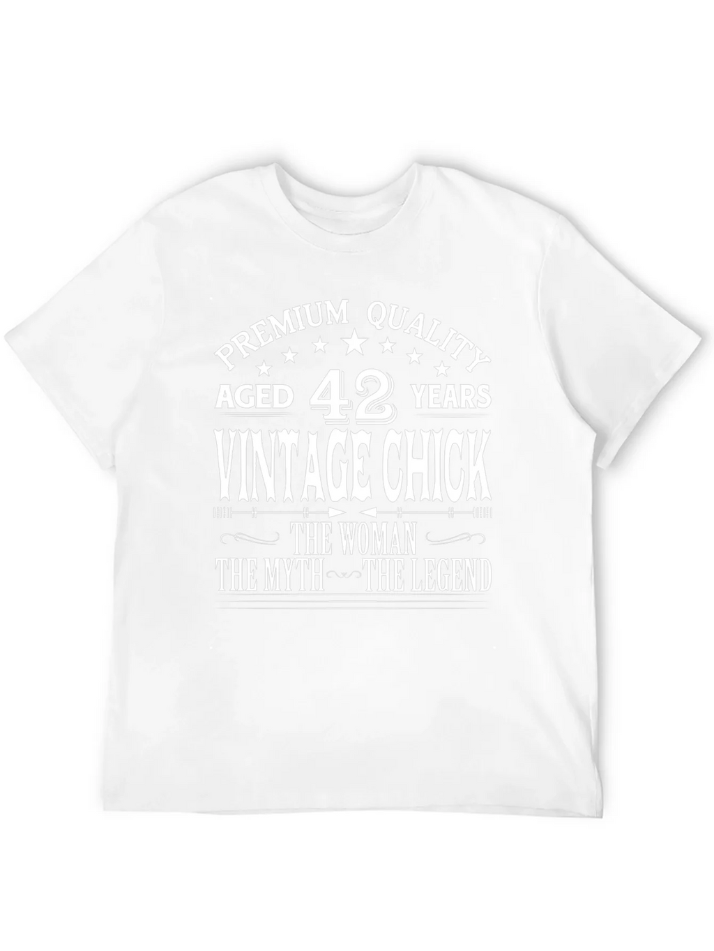 Vintage Chick 42 Years Premium Quality Black T-Shirt product image 3