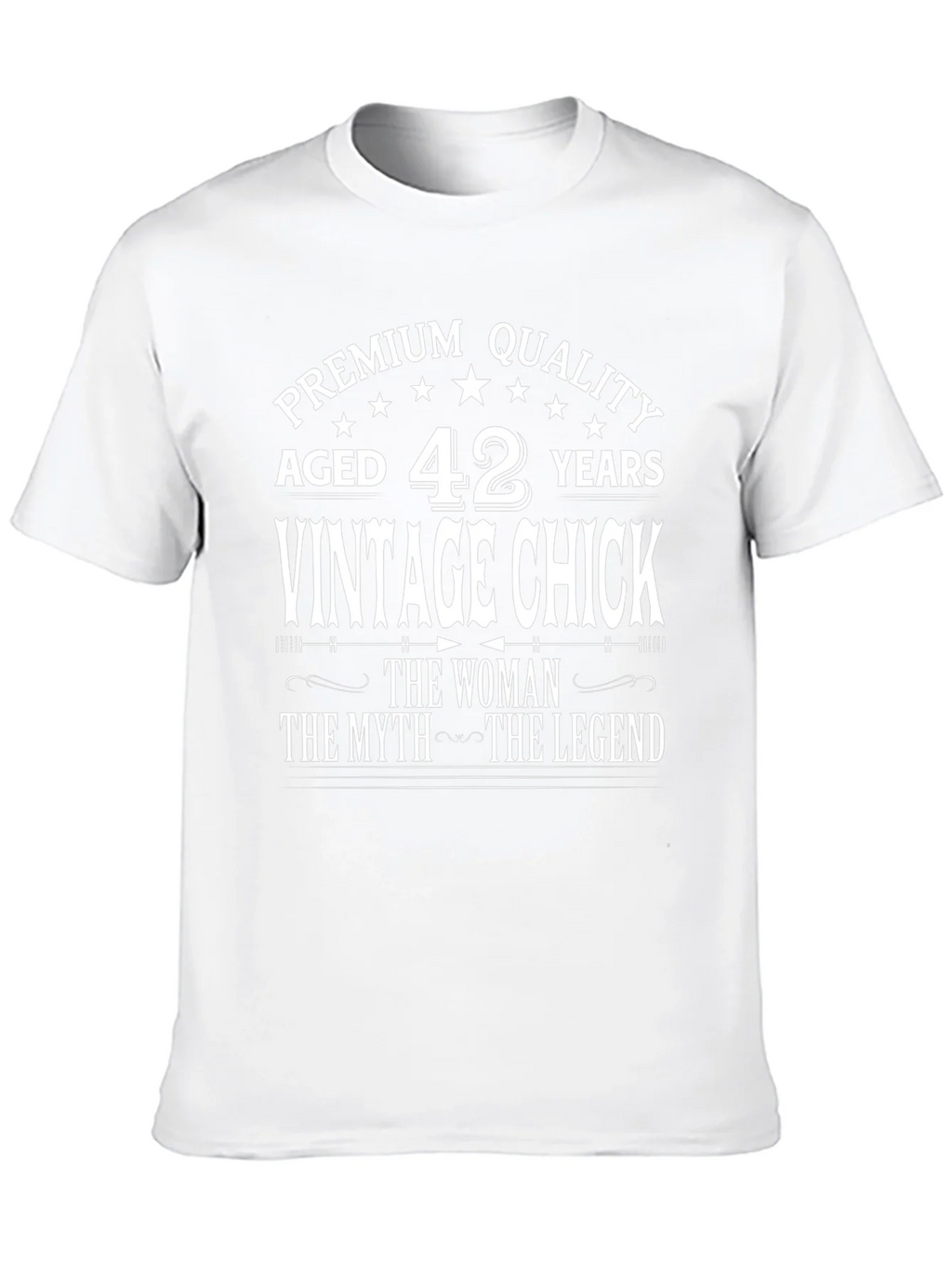Vintage Chick 42 Years Premium Quality Black T-Shirt product image 12