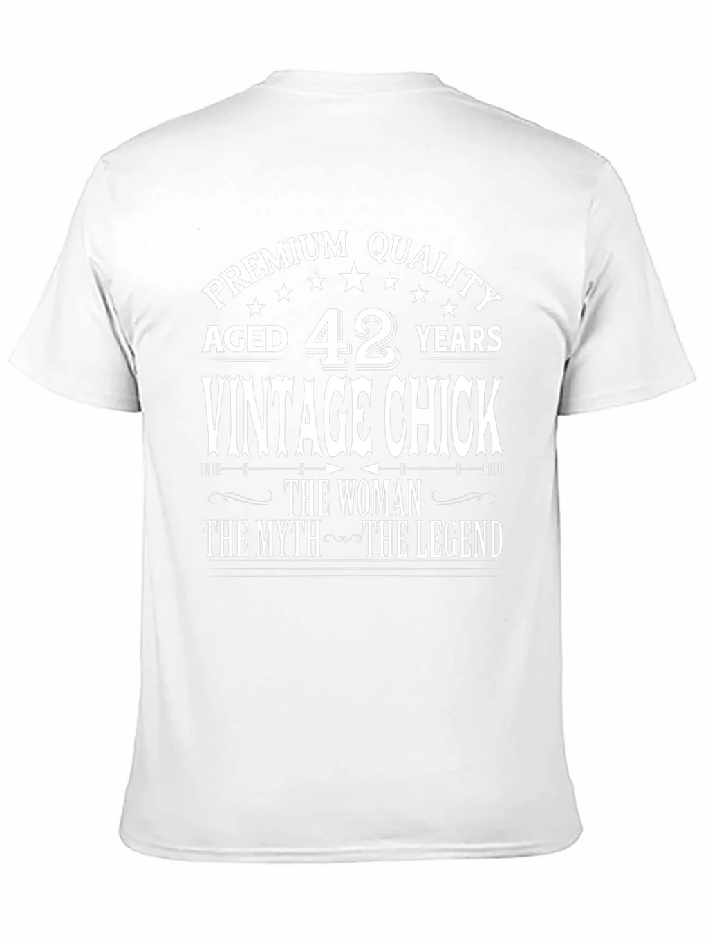 Vintage Chick 42 Years Premium Quality Black T-Shirt product image 2