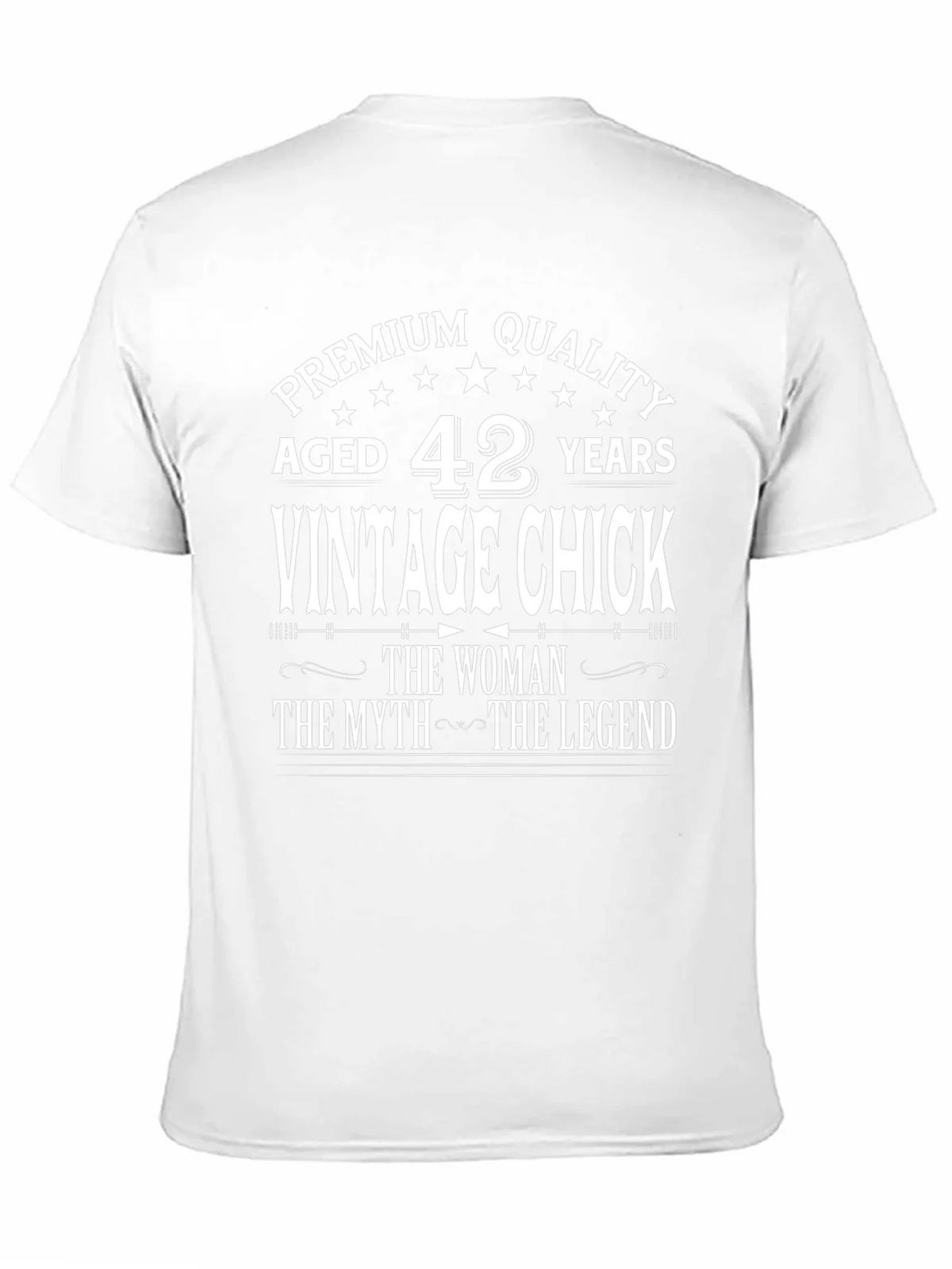 Vintage Chick 42 Years Premium Quality Black T-Shirt product image 2
