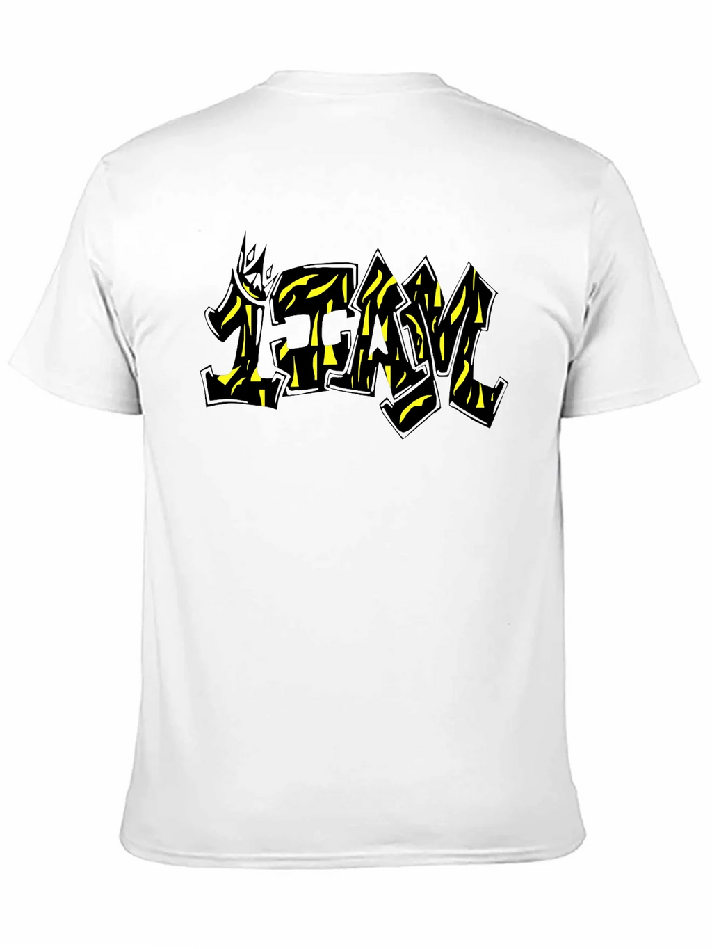 Black Graphic Tee - TEAM Yellow Graffiti Style Print product image 2