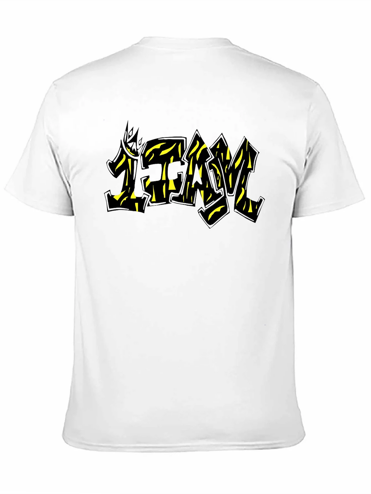 Black Graphic Tee - TEAM Yellow Graffiti Style Print product image 2