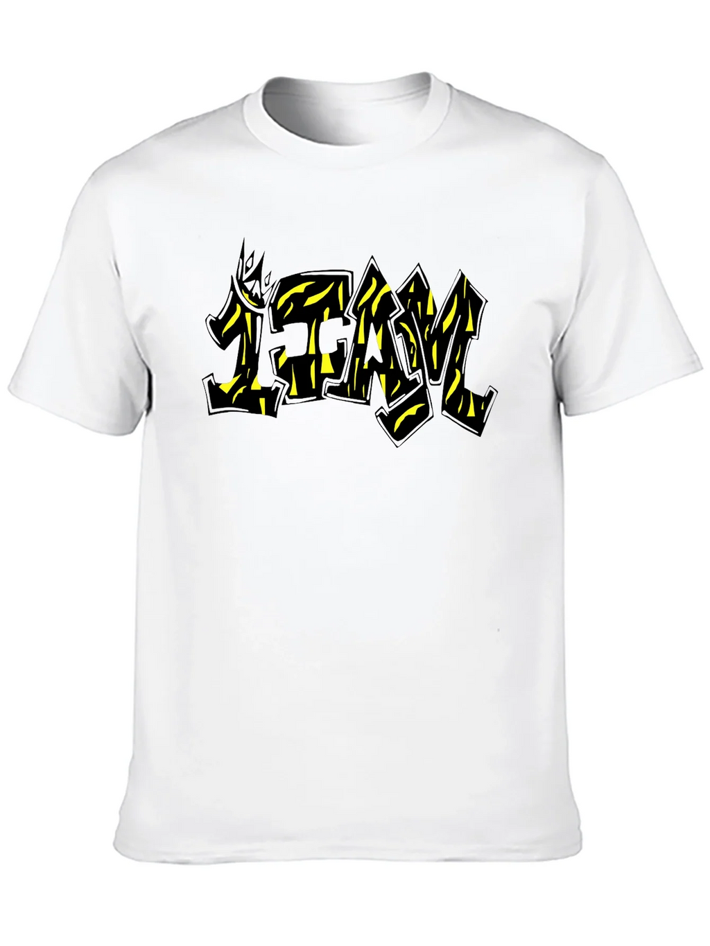 Black Graphic Tee - TEAM Yellow Graffiti Style Print product image 12