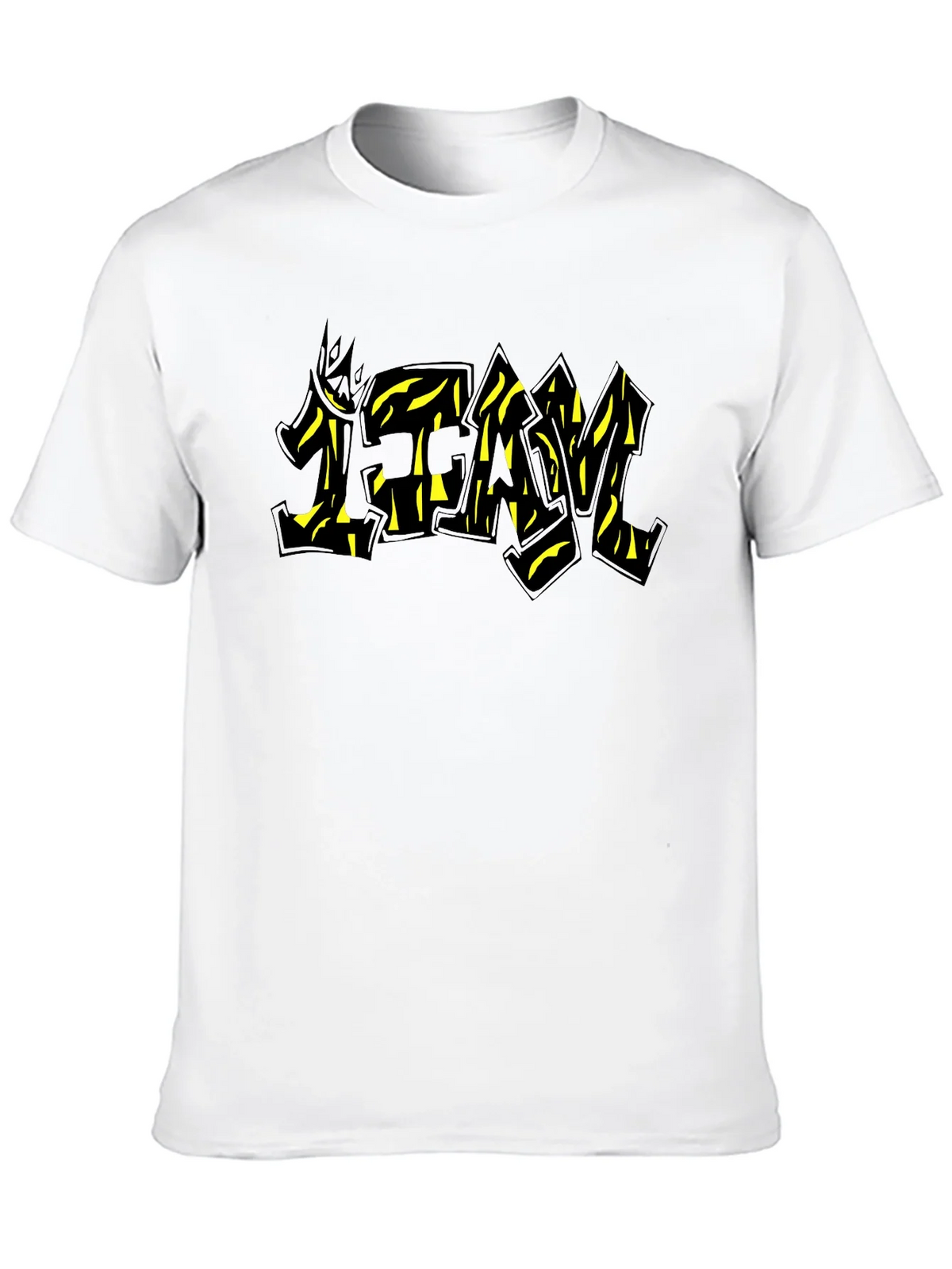 Black Graphic Tee - TEAM Yellow Graffiti Style Print product image 12
