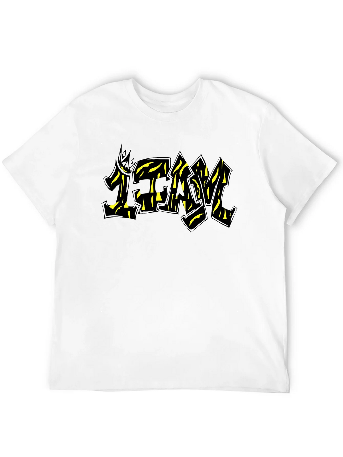 Black Graphic Tee - TEAM Yellow Graffiti Style Print product image 3