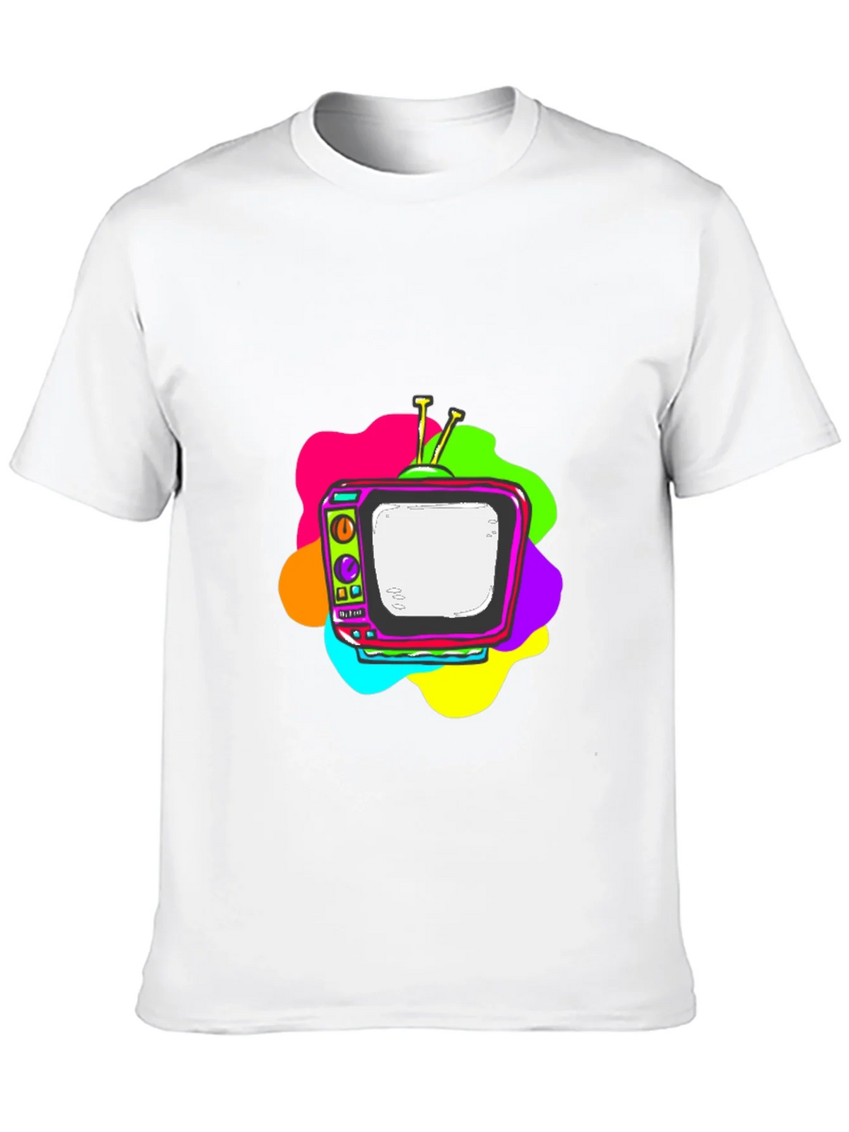 Retro TV Graphic Tee - Black Short Sleeve T-Shirt product image 12