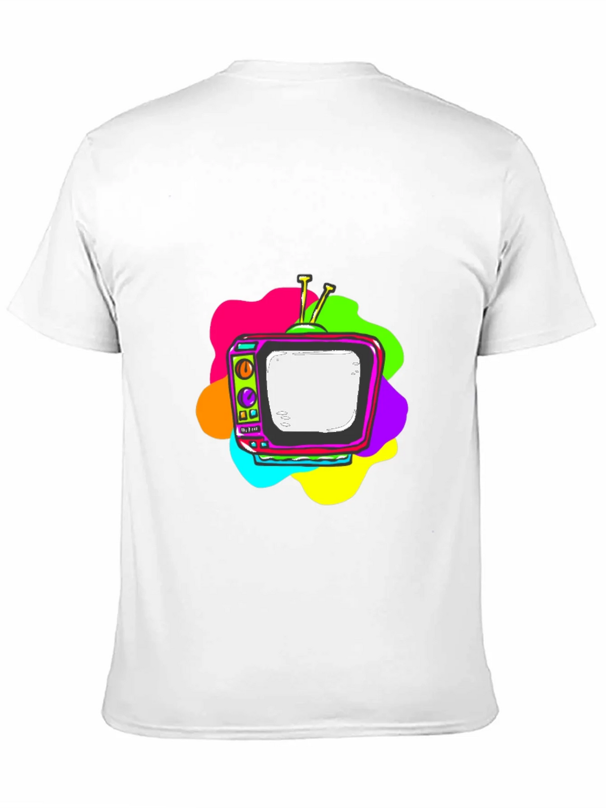 Retro TV Graphic Tee - Black Short Sleeve T-Shirt product image 2
