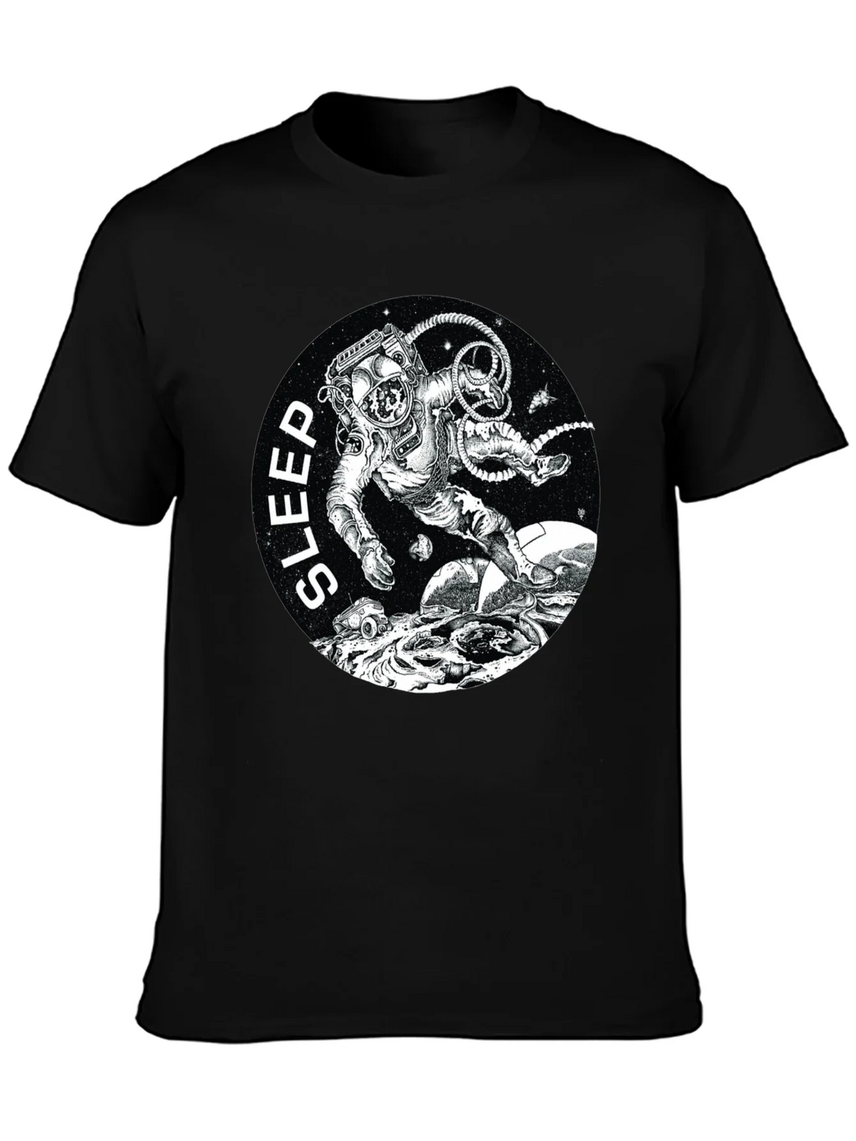 Sleep Astronaut Black T-Shirt product image 6