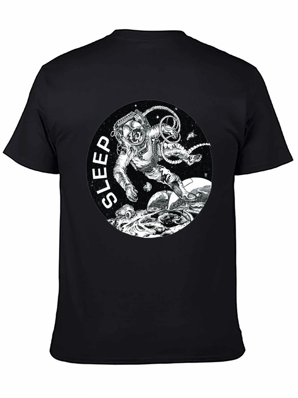 Sleep Astronaut Black T-Shirt product image 7