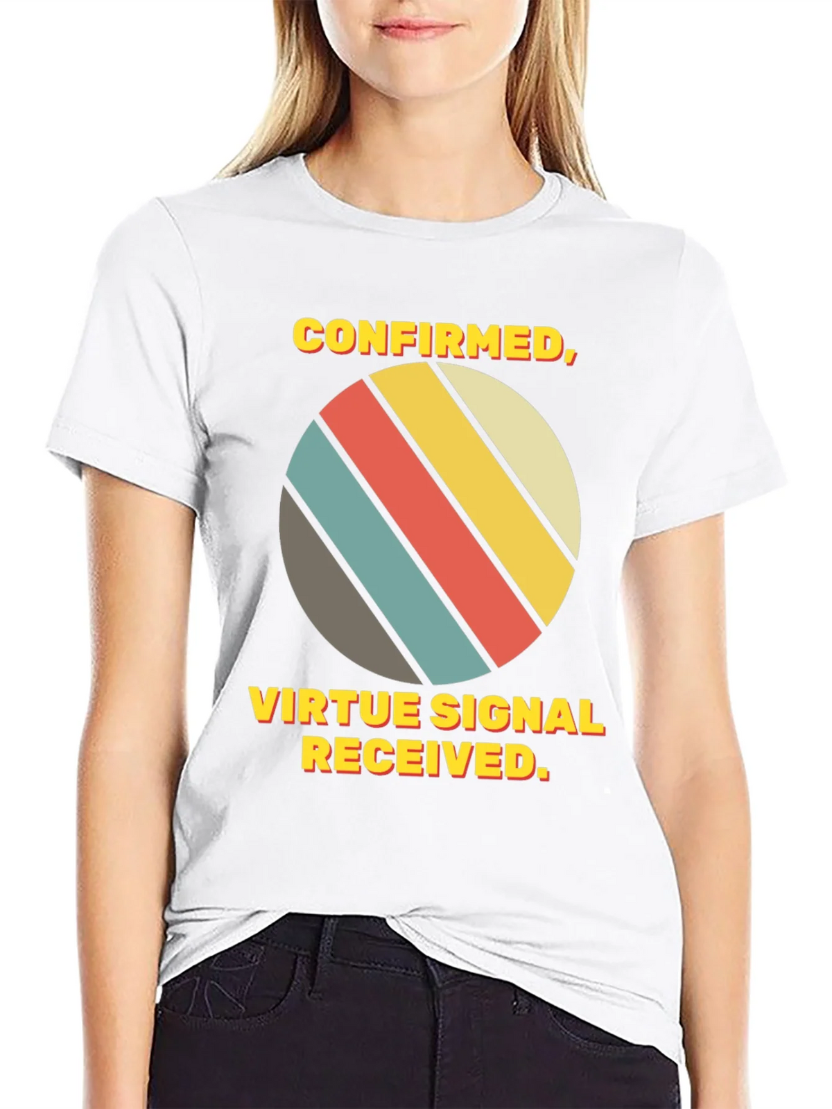 Virtue Signal Received T-Shirt - Retro Style product image 11