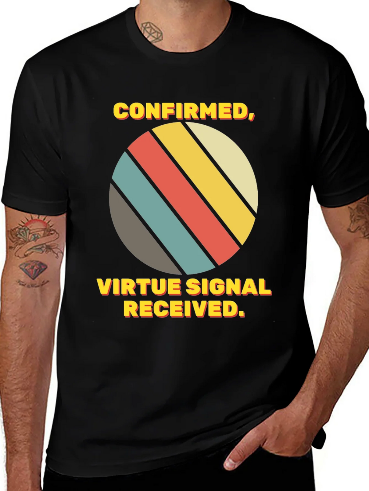 Virtue Signal Received T-Shirt - Retro Style product image 1