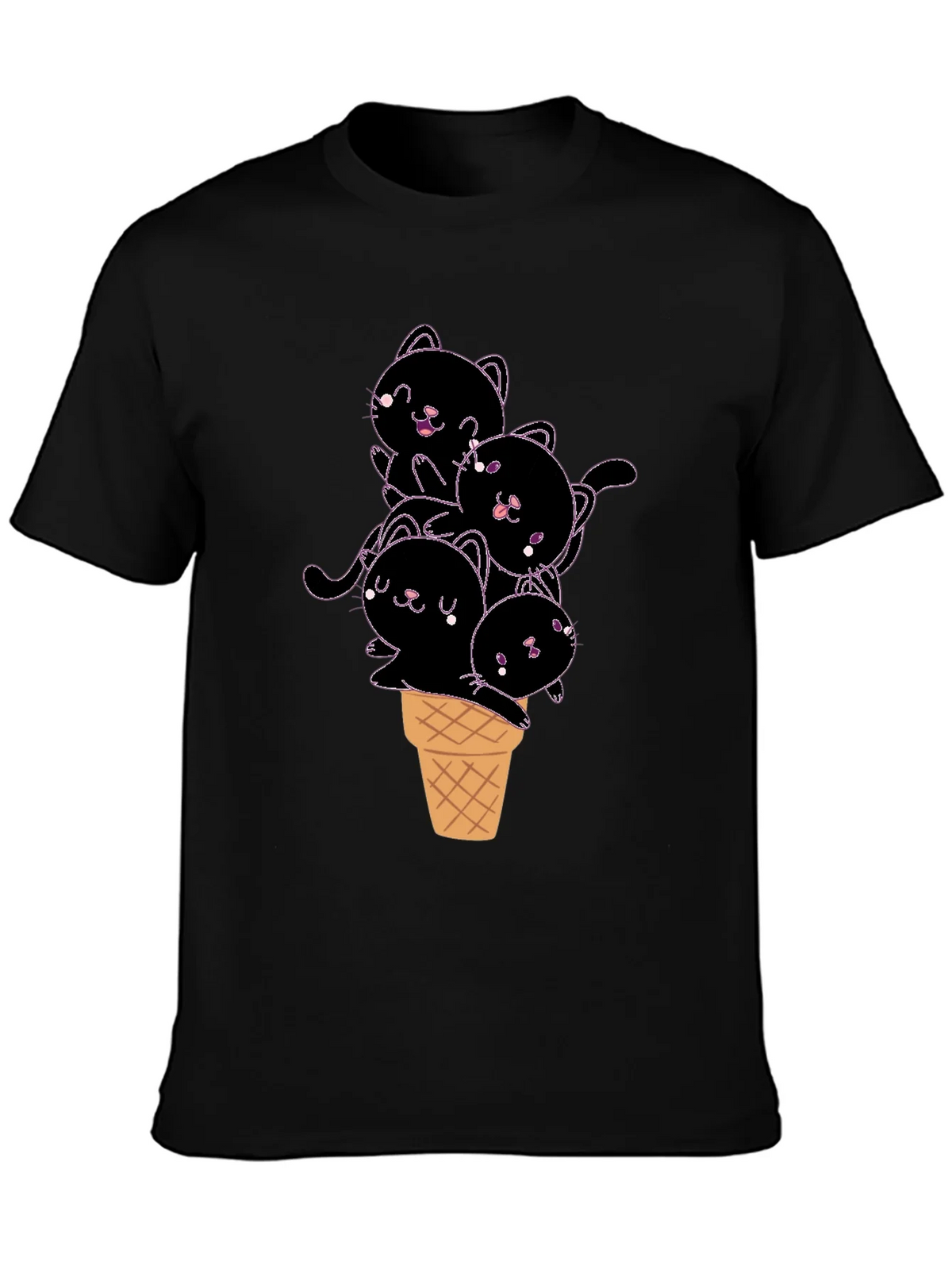 Kitten Ice Cream Cone Graphic Tee product image 6