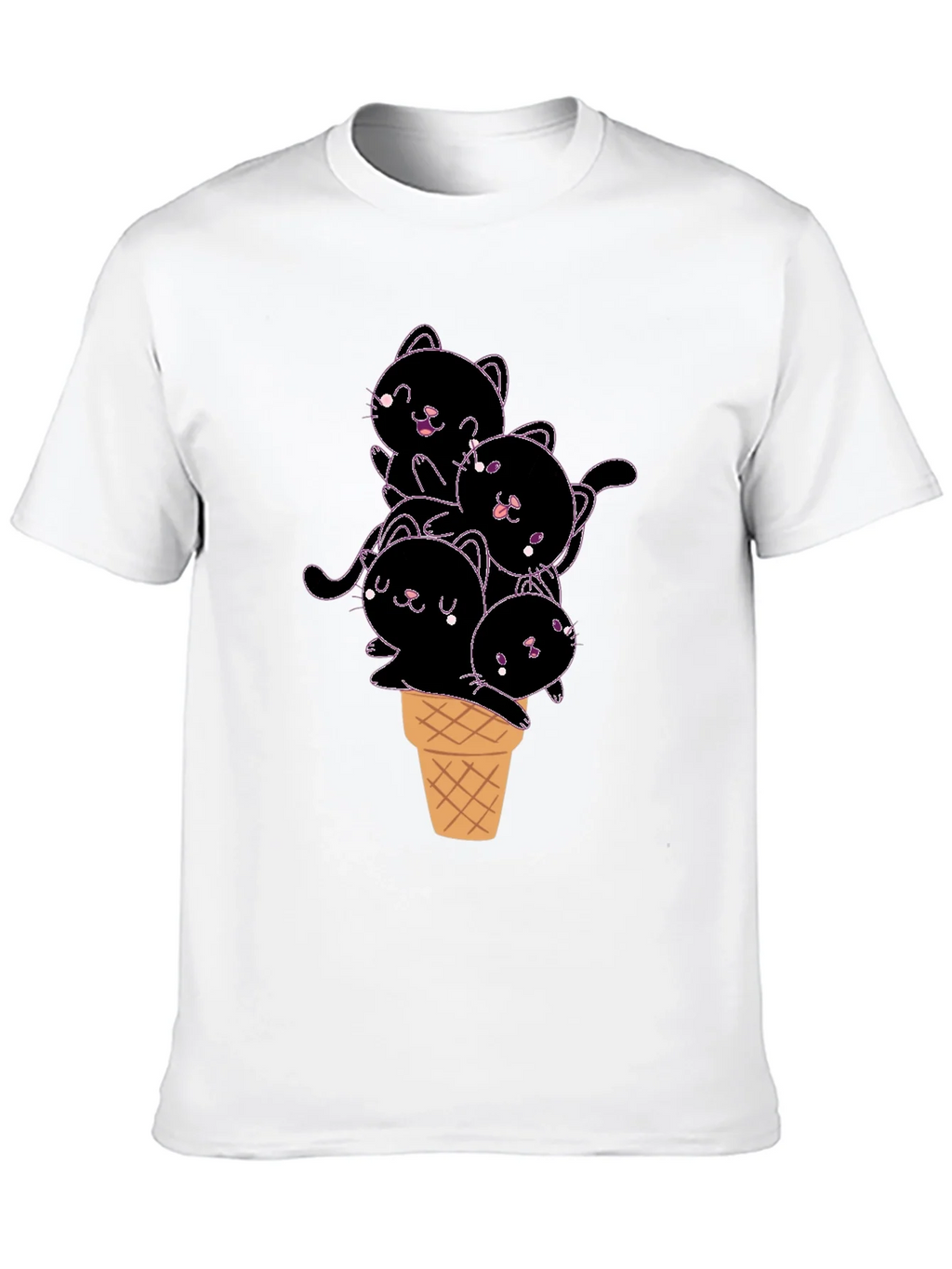 Kitten Ice Cream Cone Graphic Tee product image 12