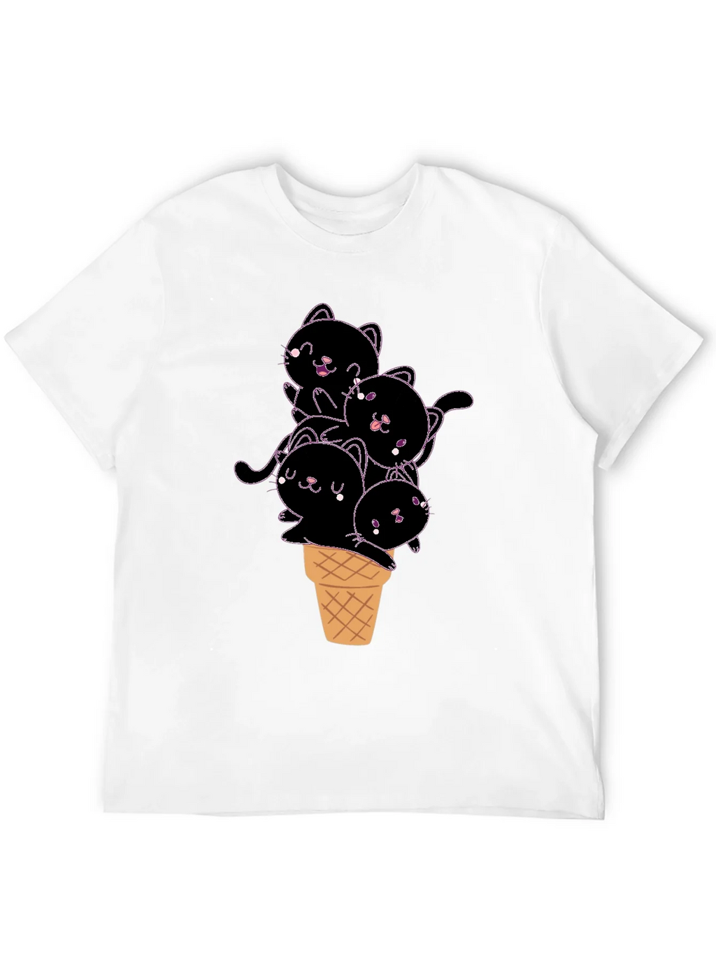 Kitten Ice Cream Cone Graphic Tee product image 3