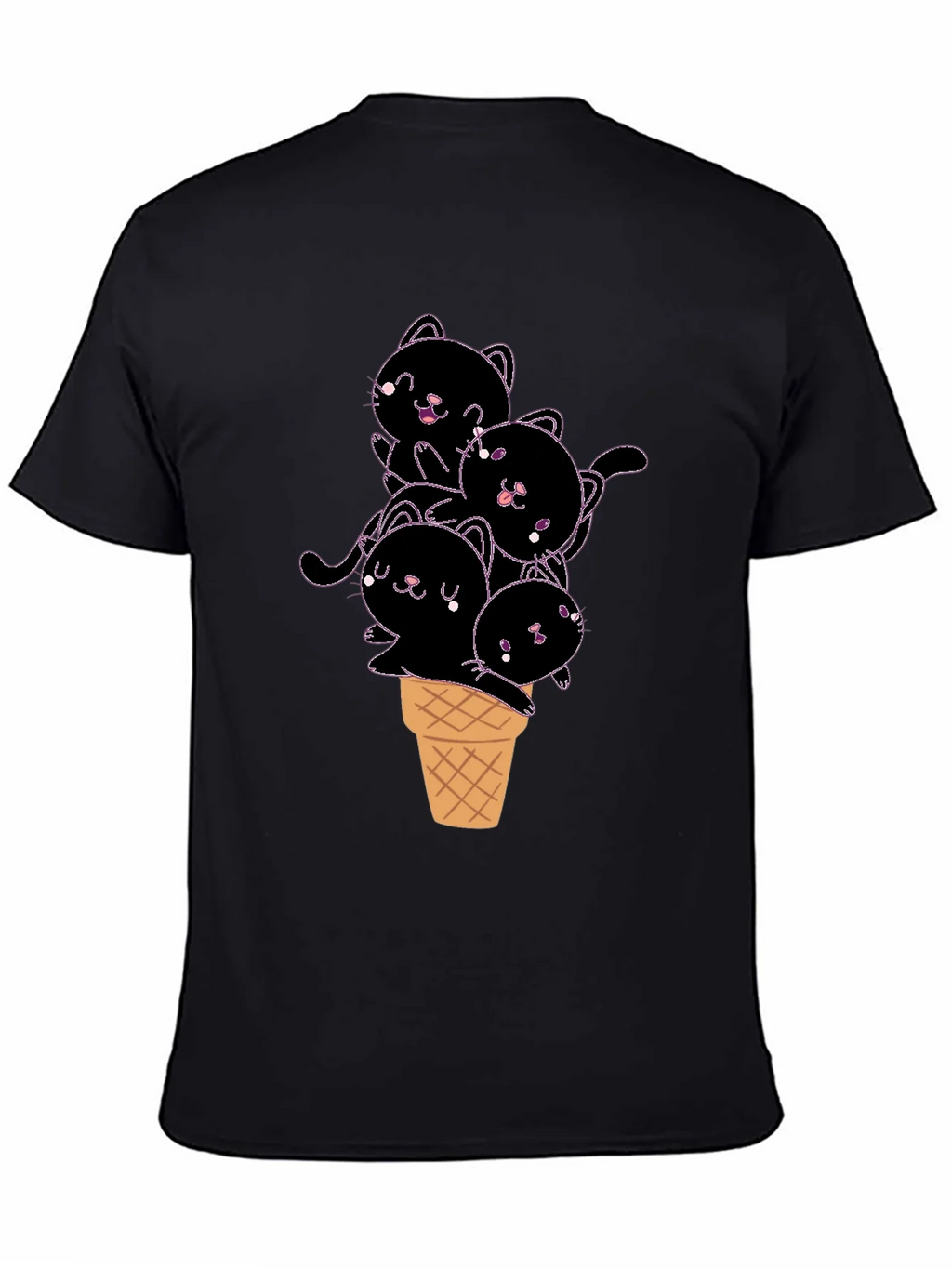 Kitten Ice Cream Cone Graphic Tee product image 7