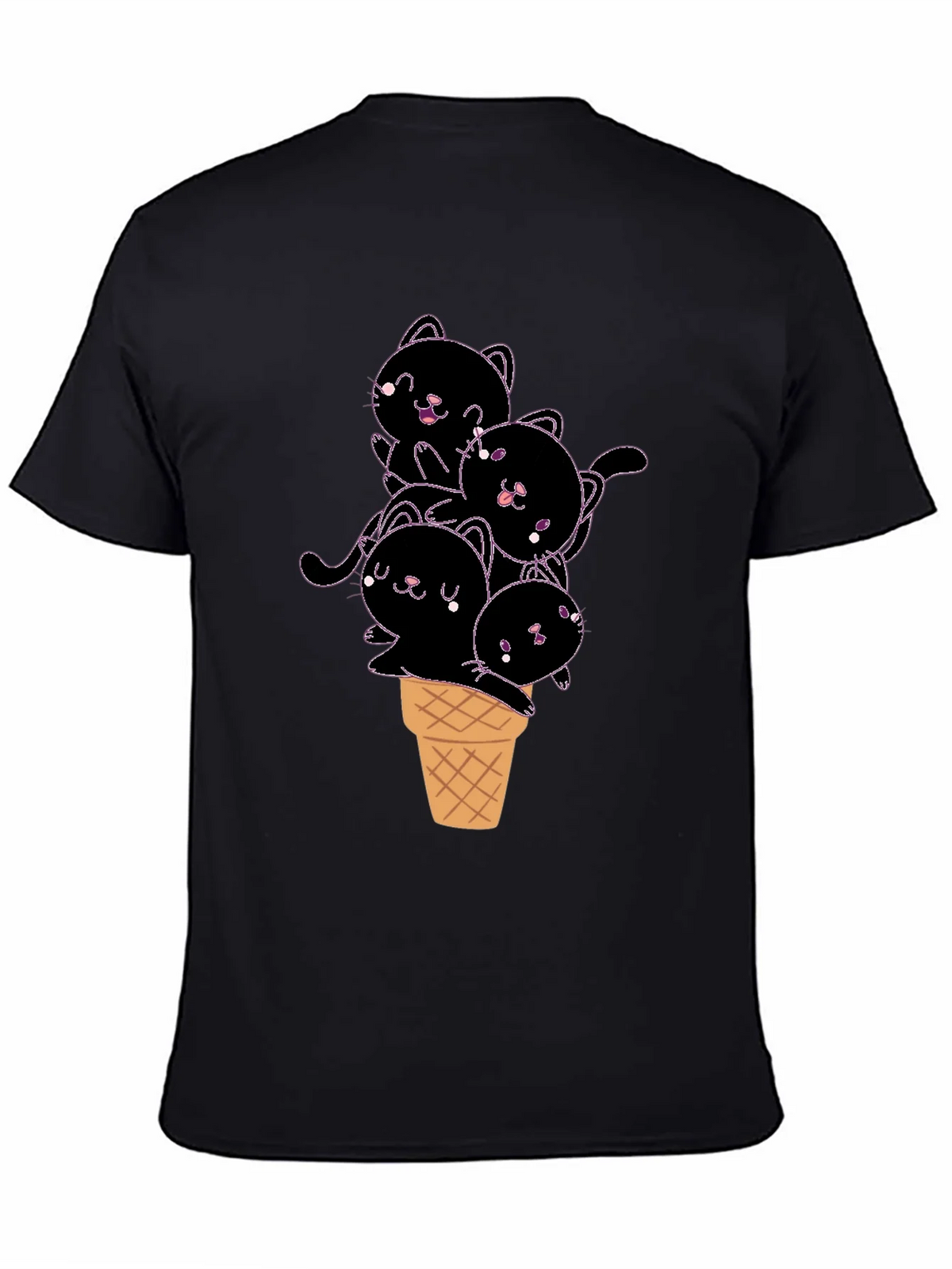 Kitten Ice Cream Cone Graphic Tee product image 7