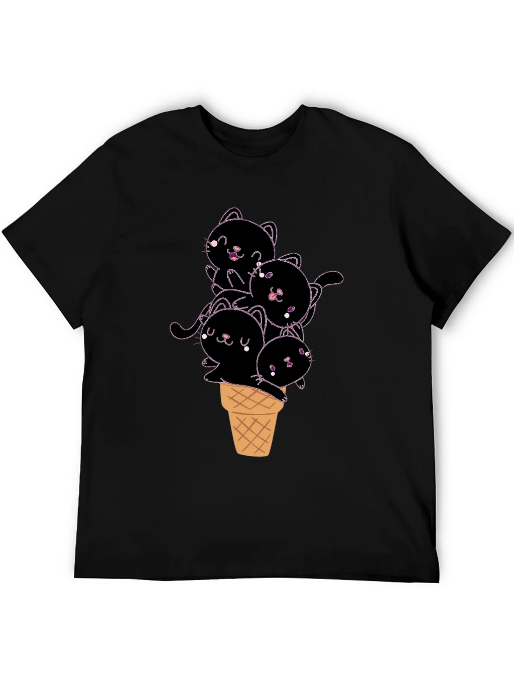 Kitten Ice Cream Cone Graphic Tee product image 8