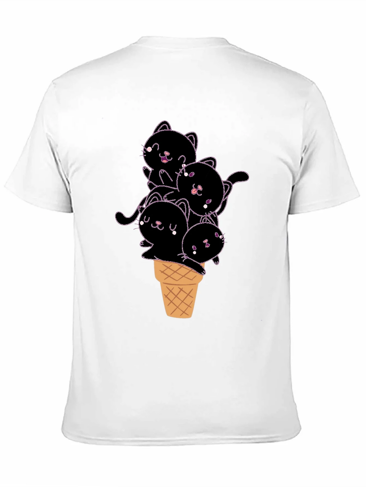 Kitten Ice Cream Cone Graphic Tee product image 2