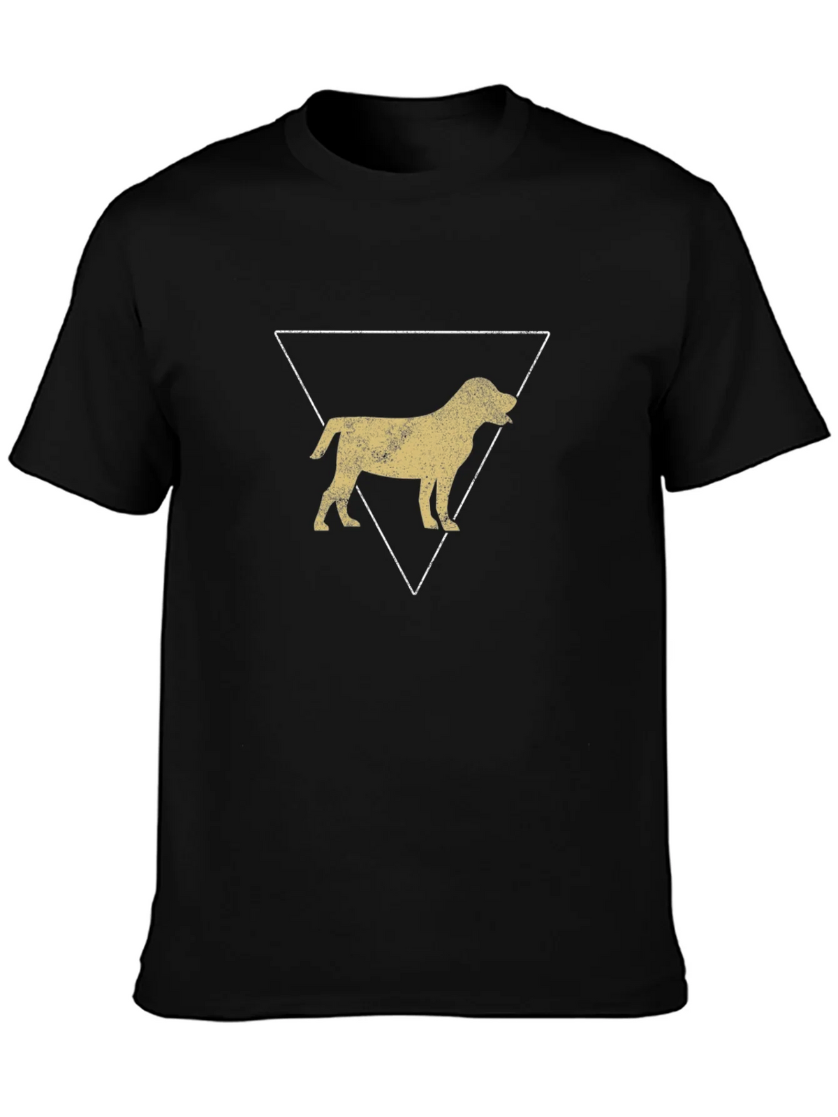 Dog Silhouette Triangle Graphic Tee - Black product image 6