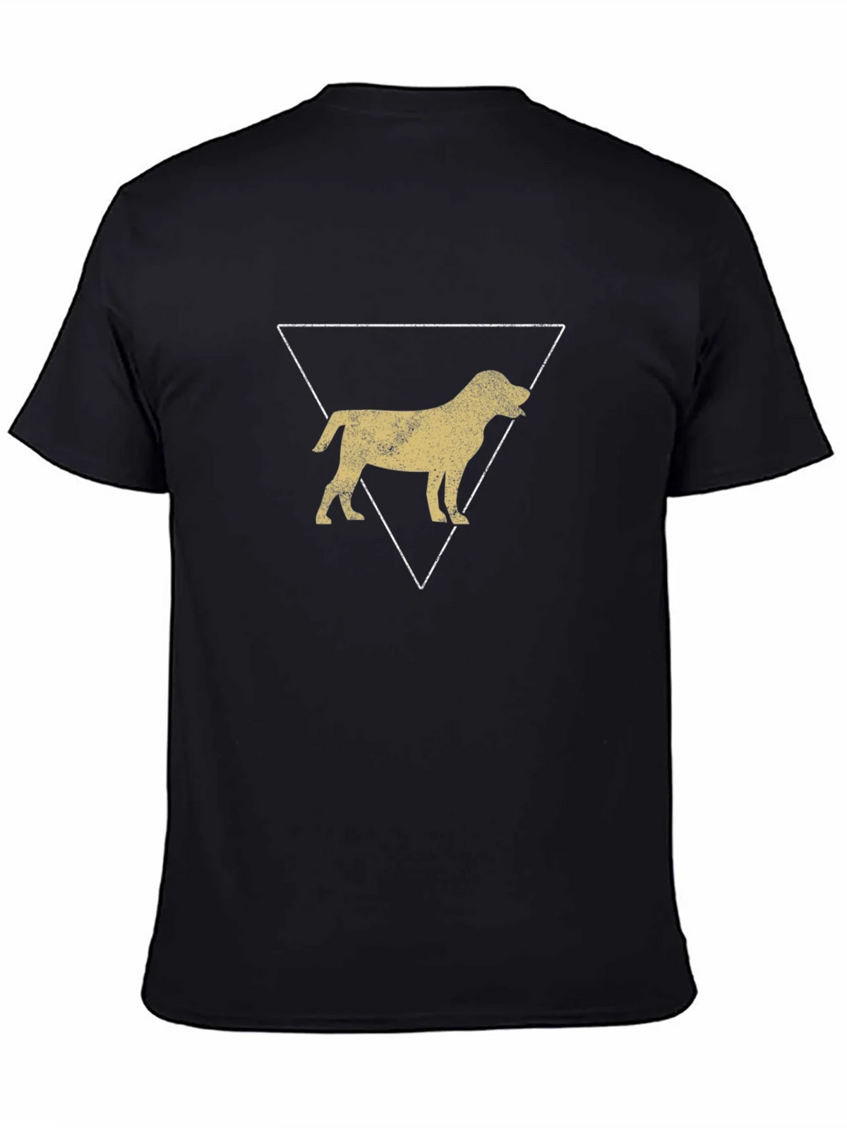 Dog Silhouette Triangle Graphic Tee - Black product image 7