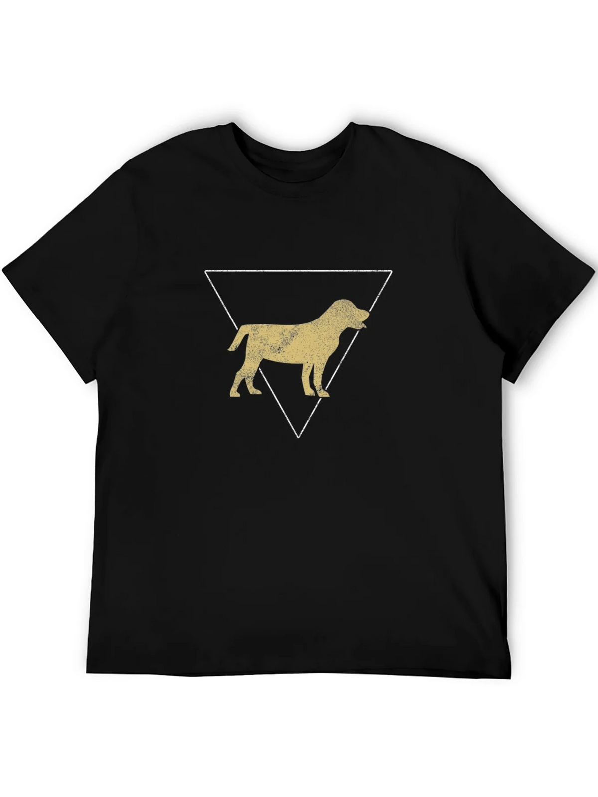 Dog Silhouette Triangle Graphic Tee - Black product image 8