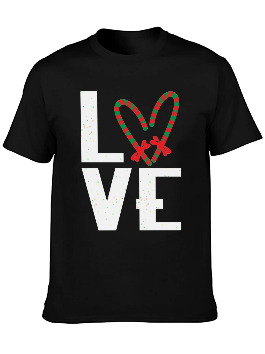 Festive Love Candy Cane Heart Graphic Tee product image 1