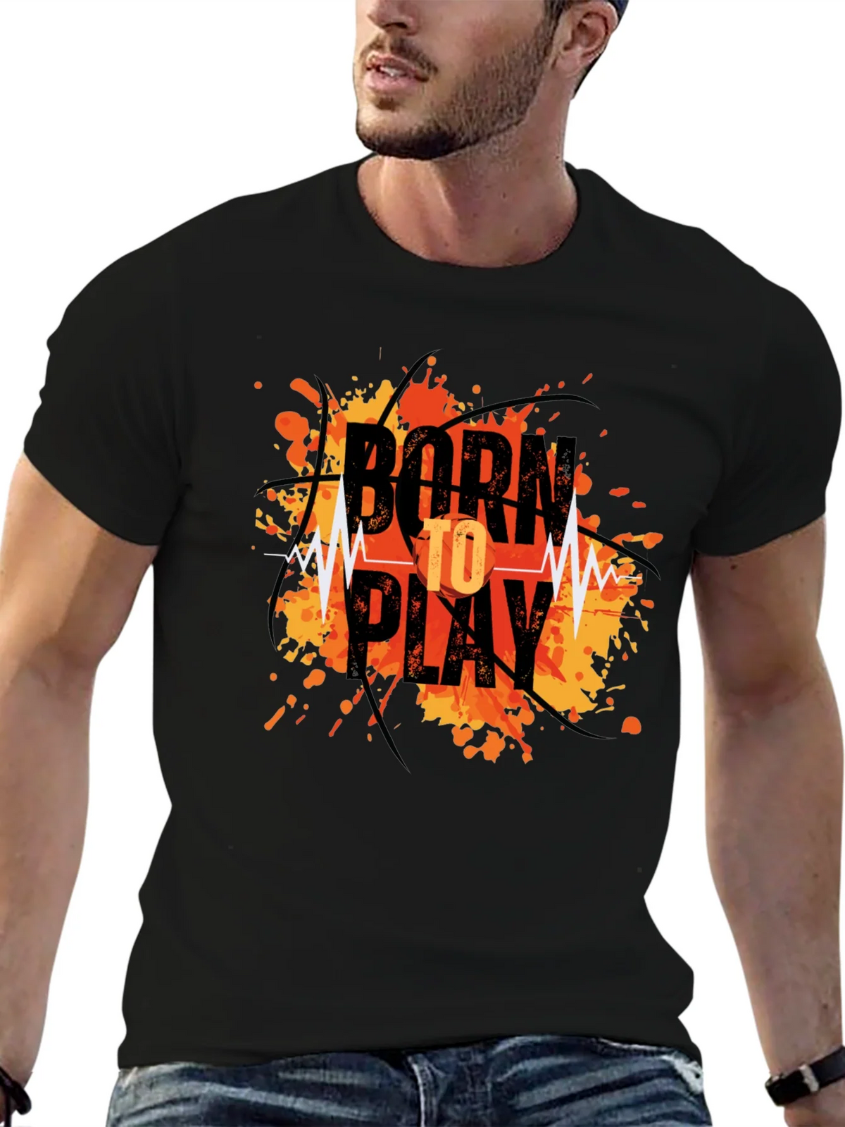 Born to Play Graphic T-Shirt - Mens Black Tee product image 9