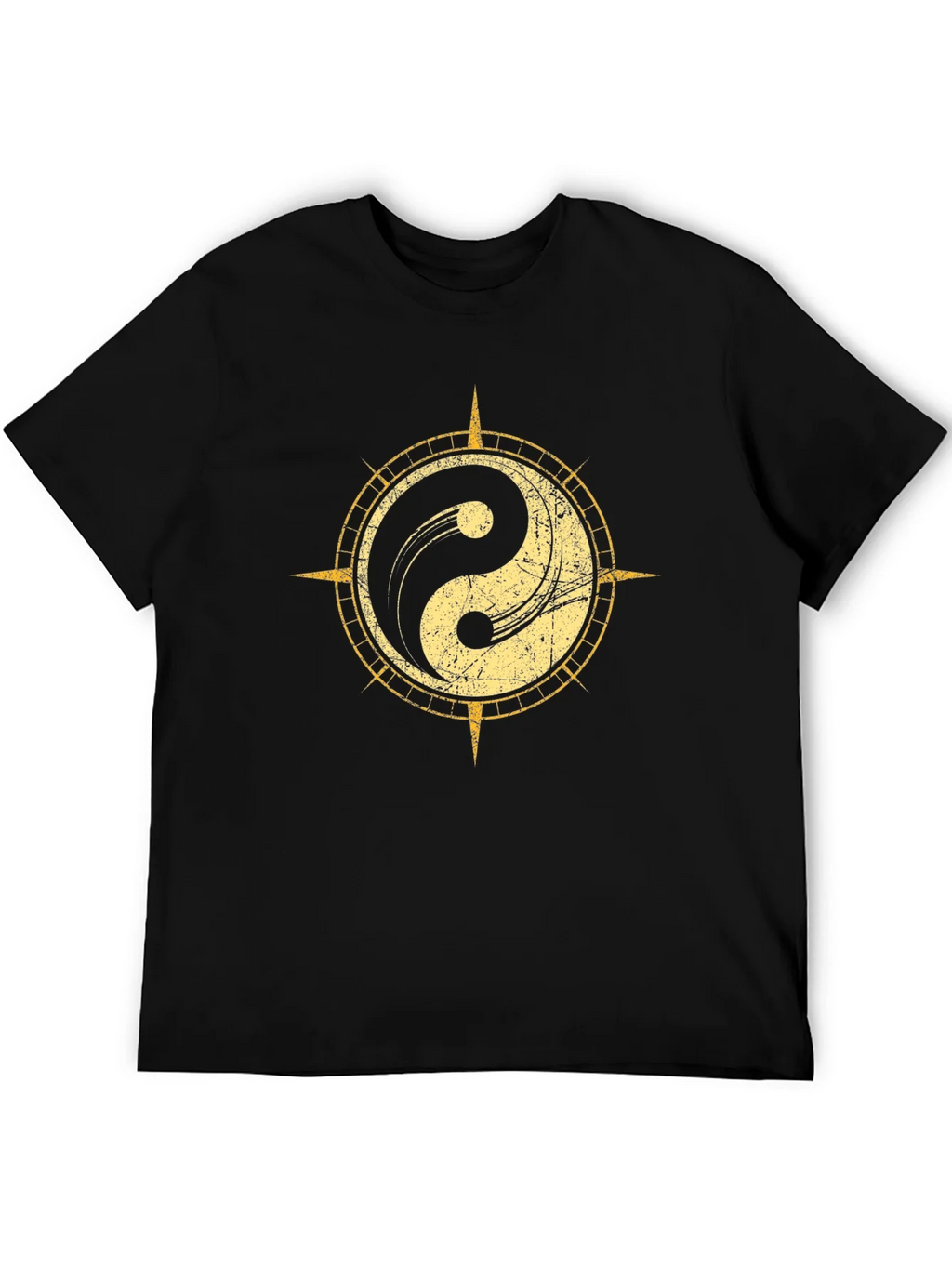 Yin Yang Compass Graphic Tee - Black product image 8