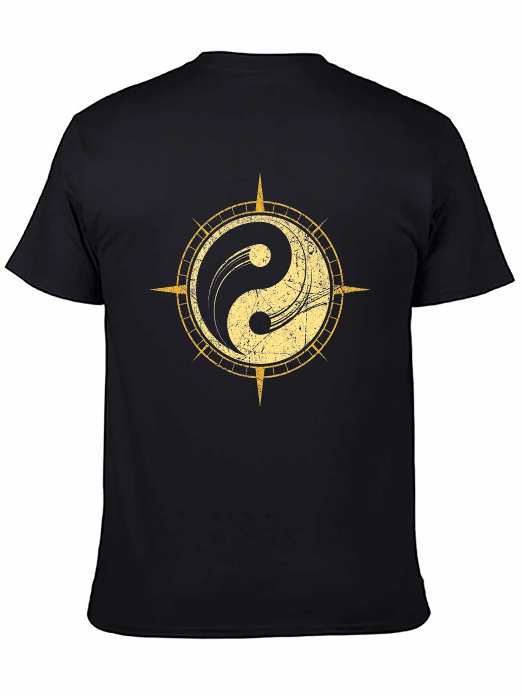 Yin Yang Compass Graphic Tee - Black product image 7
