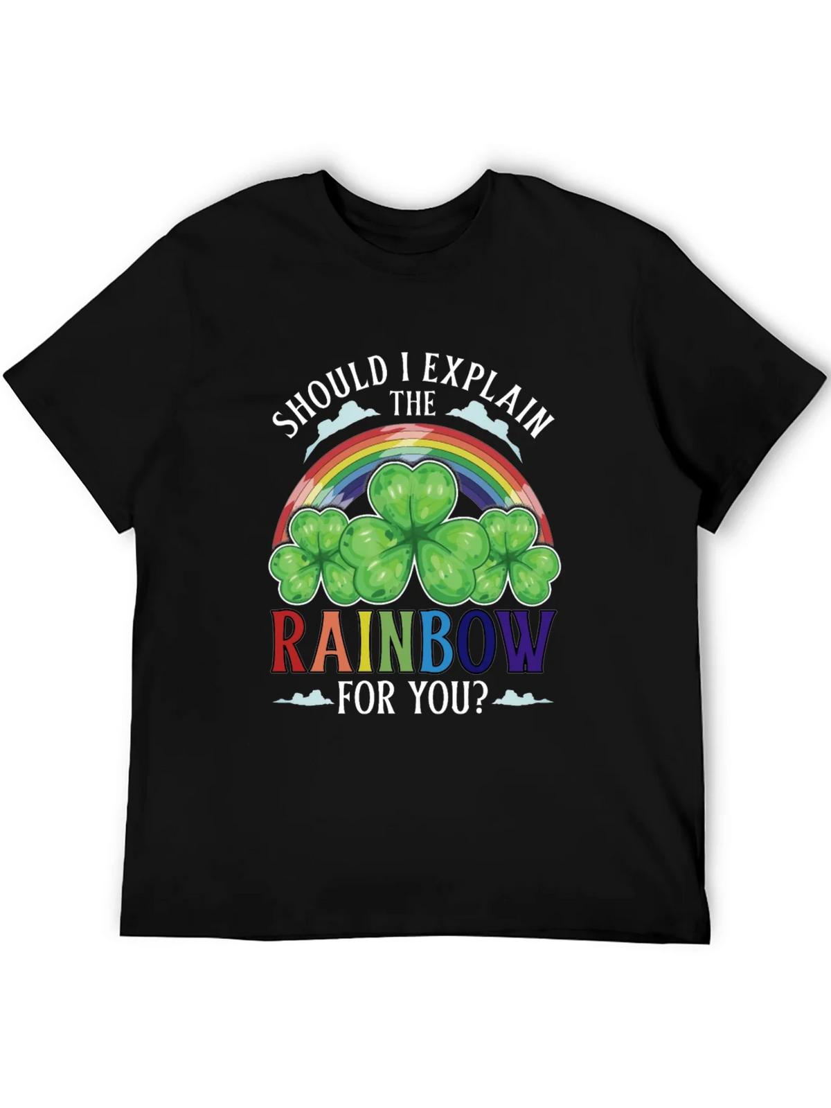 St. Patricks Day Rainbow Shamrock Tee product image 8
