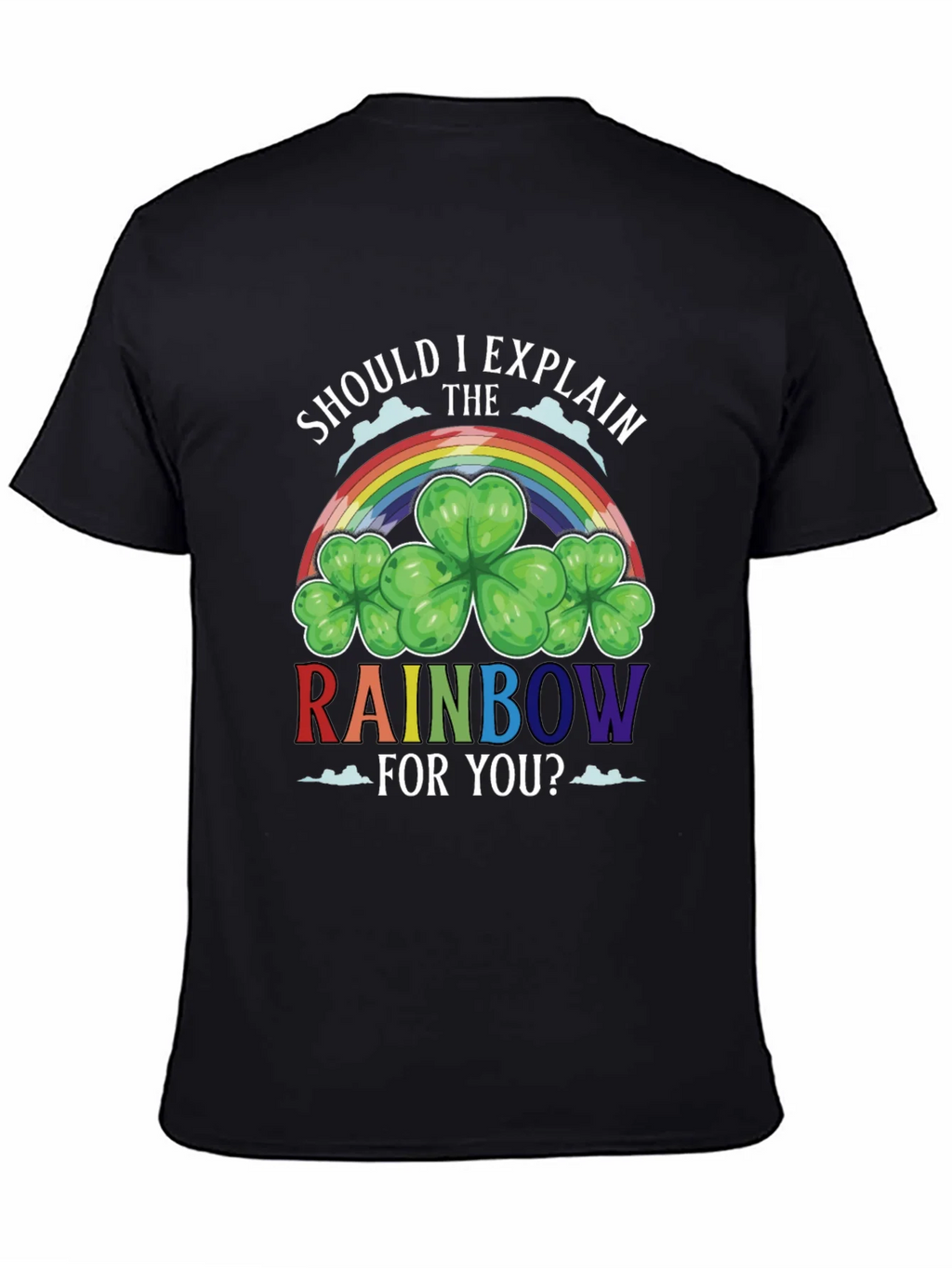 St. Patricks Day Rainbow Shamrock Tee product image 7