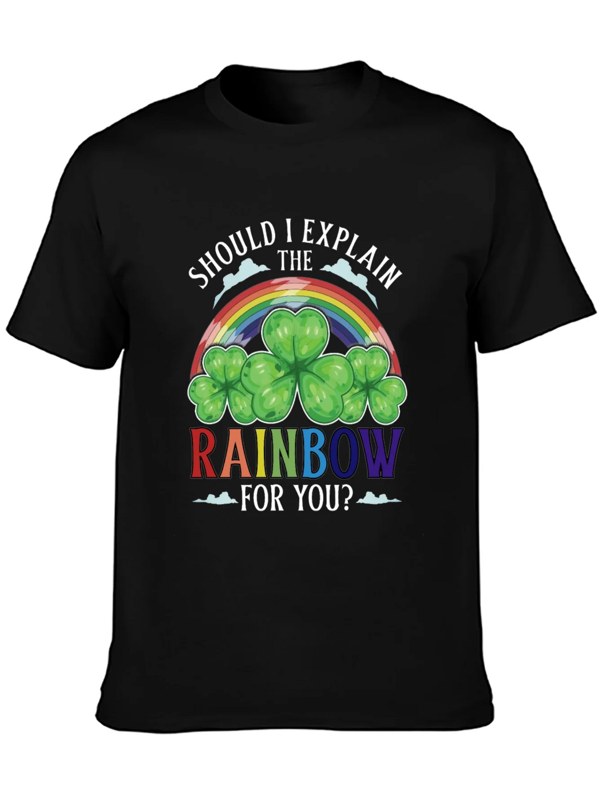 St. Patricks Day Rainbow Shamrock Tee product image 6