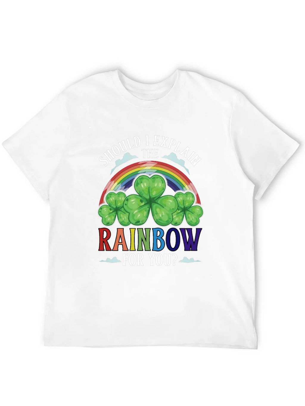 St. Patricks Day Rainbow Shamrock Tee product image 3
