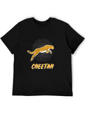 Cheetah Graphic T-Shirt - Stylish Black Tee product image 1