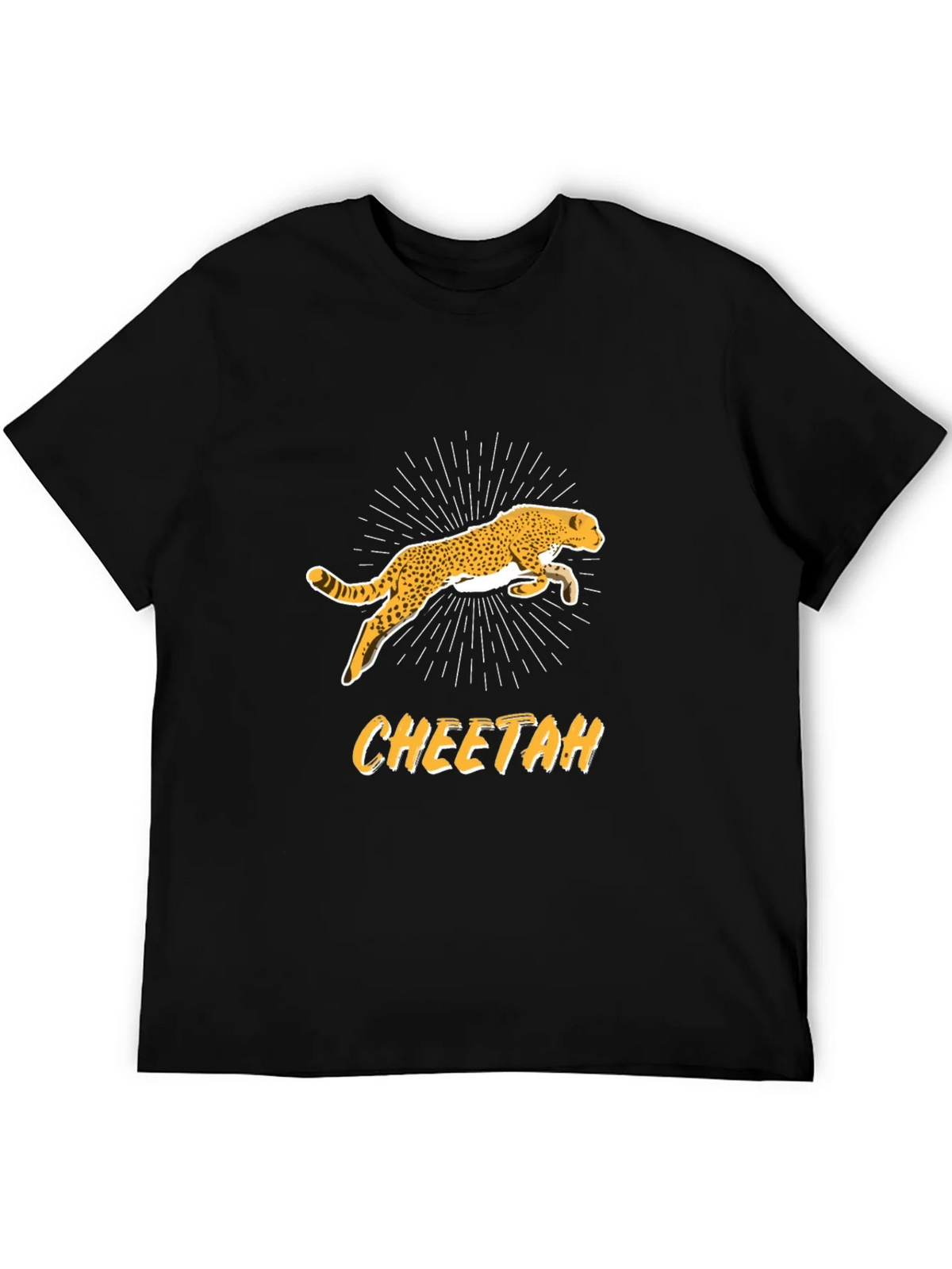 Cheetah Graphic T-Shirt - Stylish Black Tee product image 1