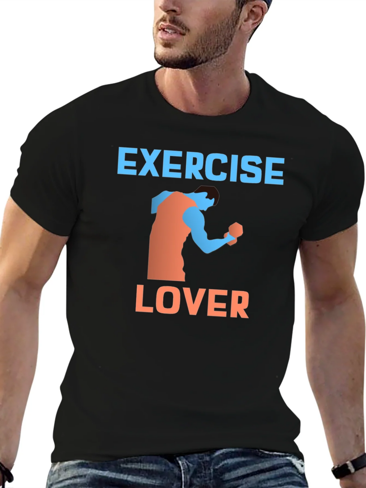 Exercise Lover Graphic Tee - Black product image 6