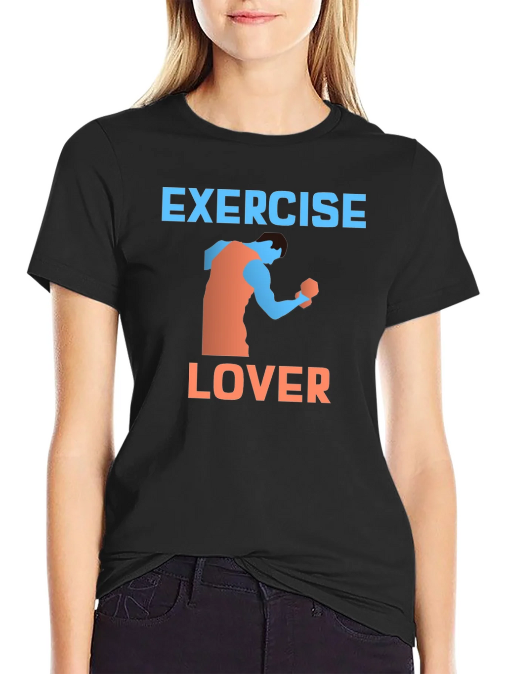 Exercise Lover Graphic Tee - Black product image 4