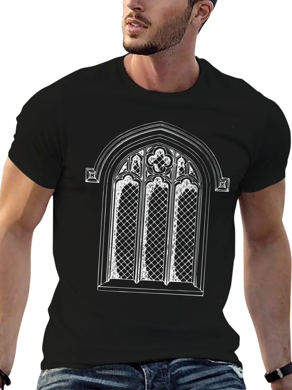 Gothic Window Graphic Tee - Black product image 9