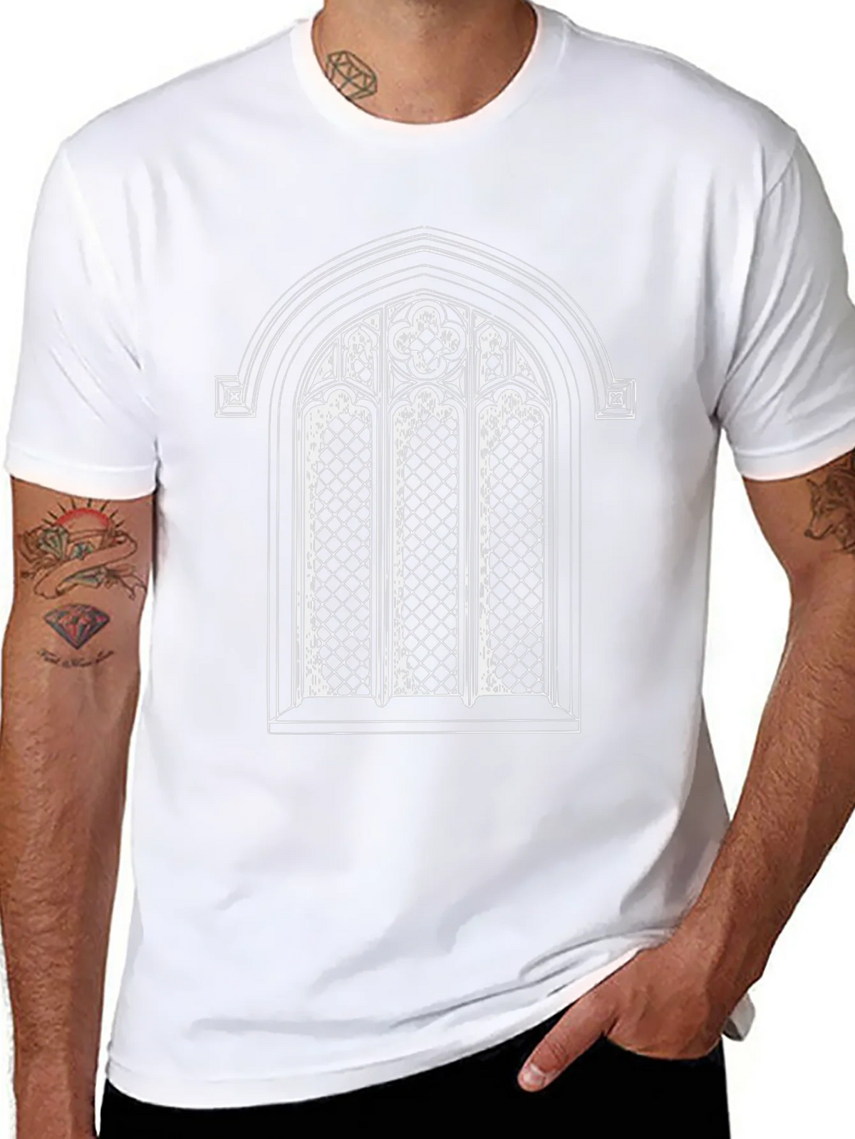 Gothic Window Graphic Tee - Black product image 10