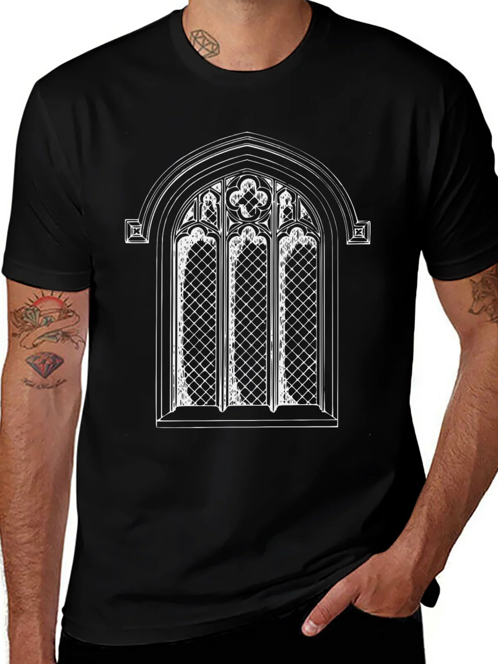 Gothic Window Graphic Tee - Black product image 1