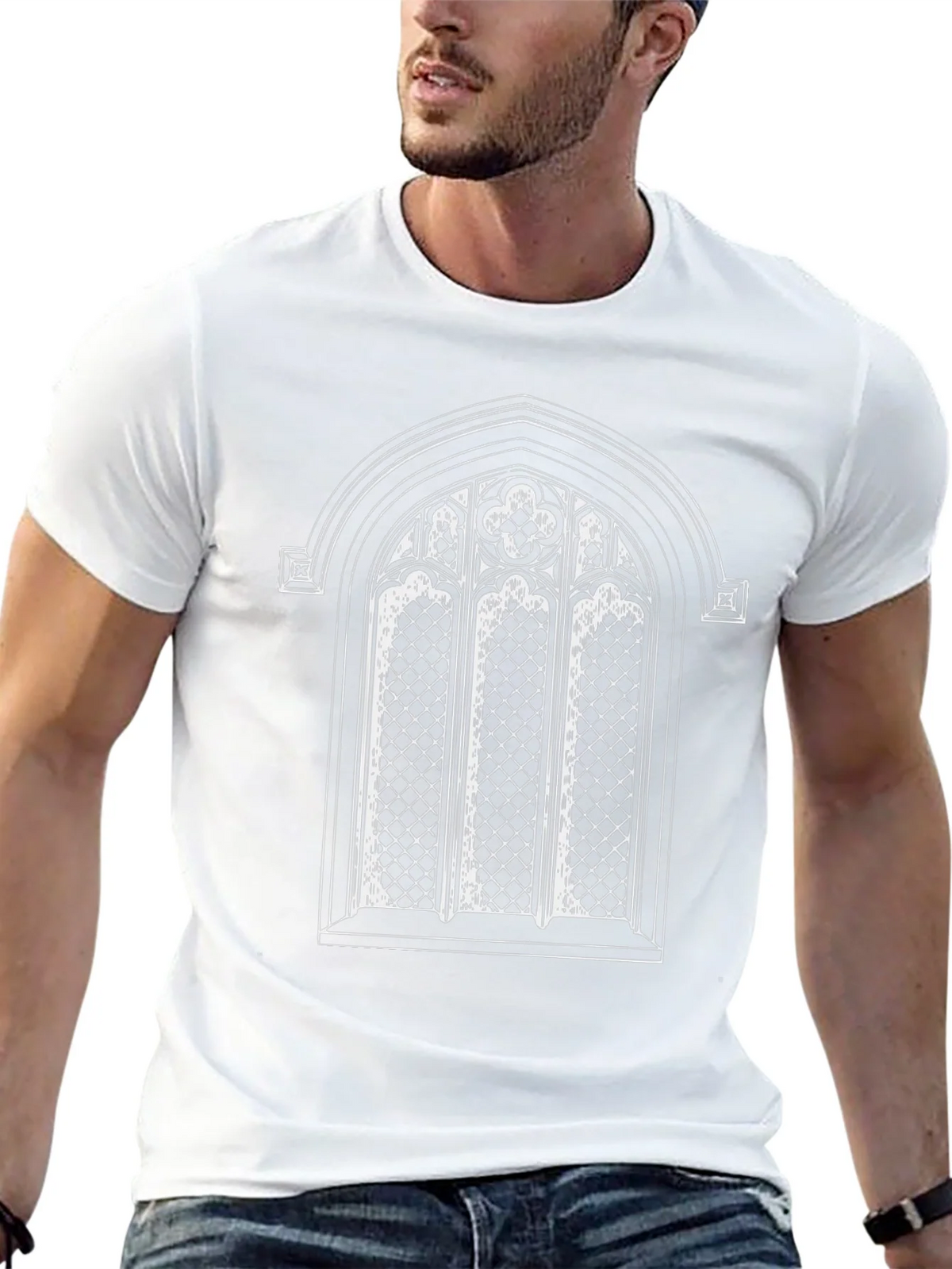 Gothic Window Graphic Tee - Black product image 4