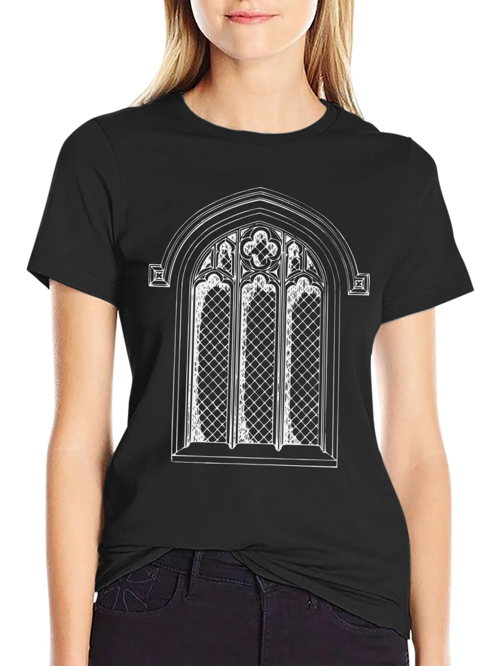 Gothic Window Graphic Tee - Black product image 5