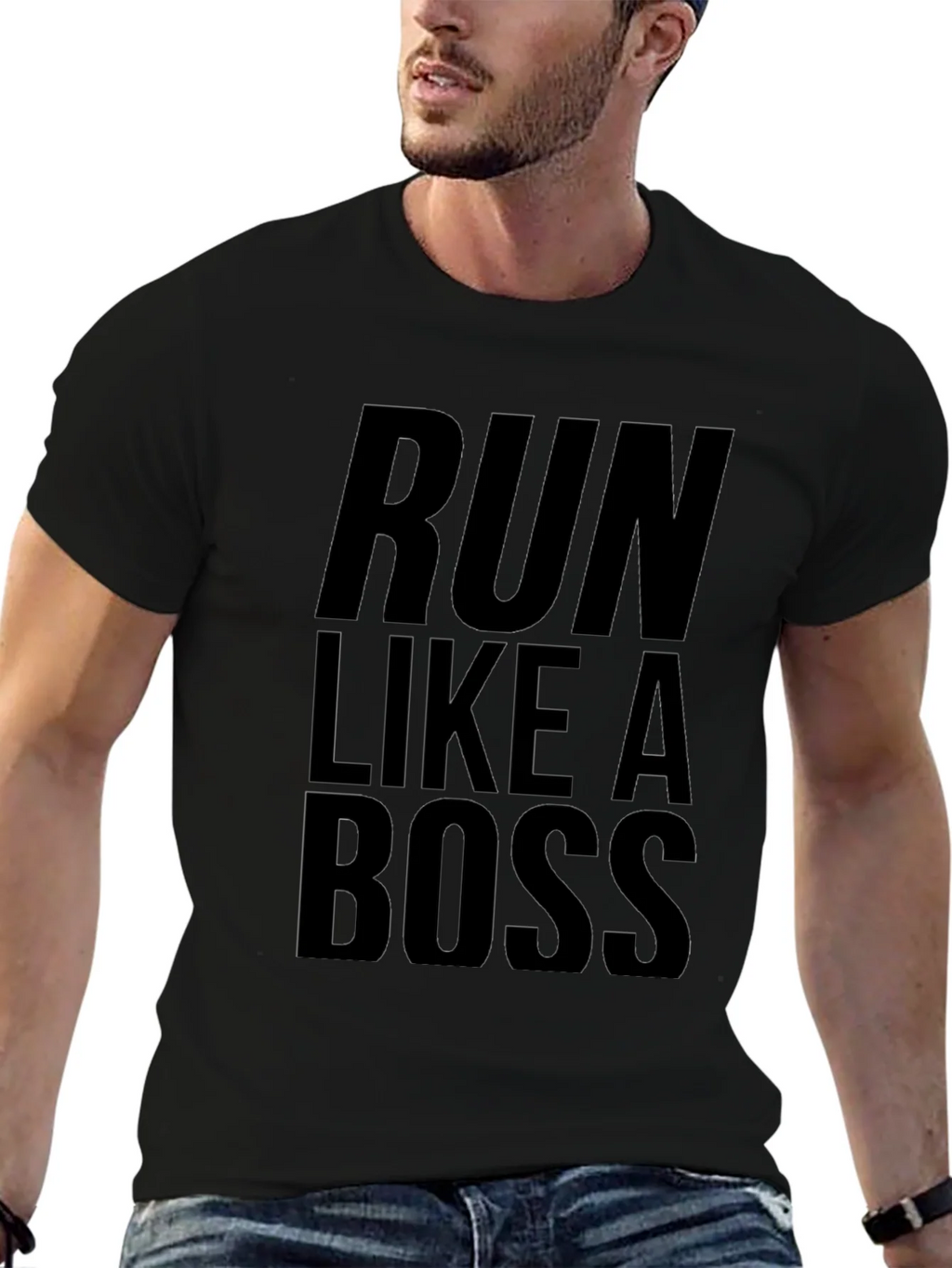 Run Like A Boss Black Tee product image 9
