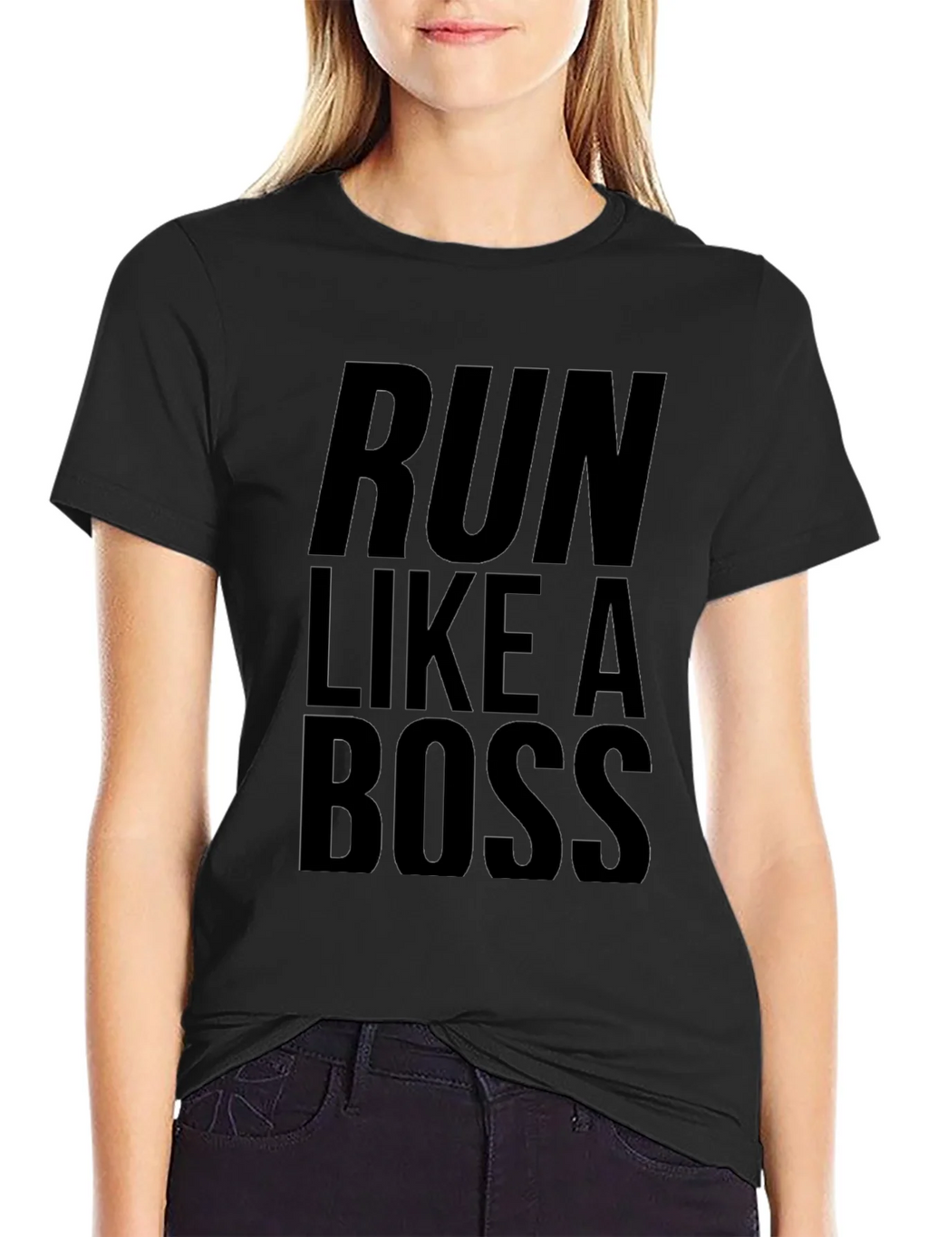 Run Like A Boss Black Tee product image 5