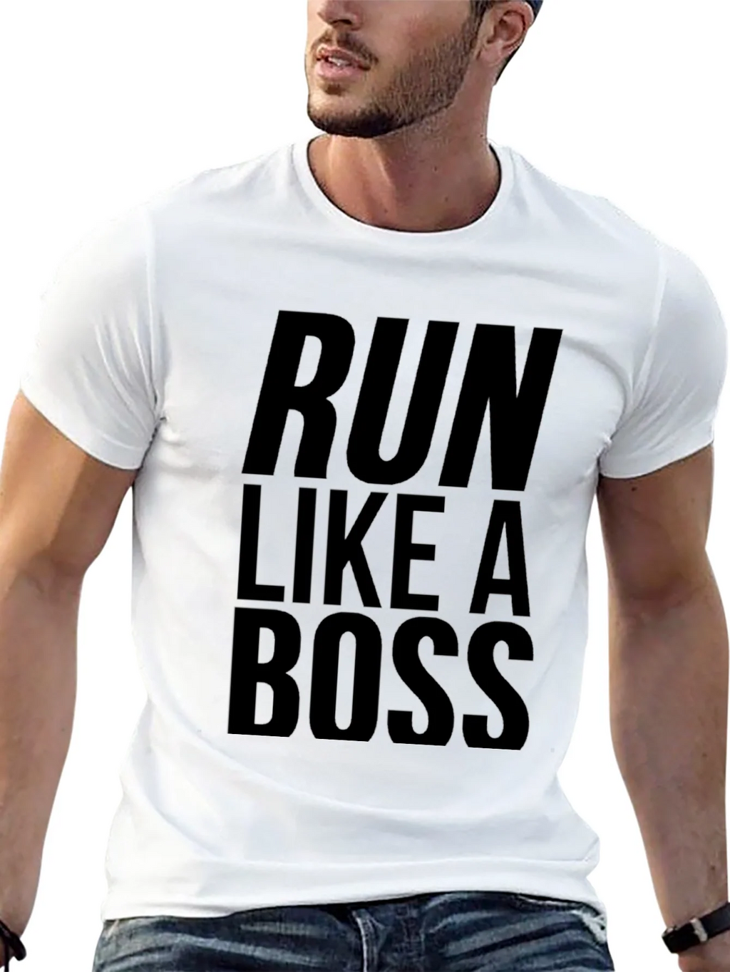 Run Like A Boss Black Tee product image 4