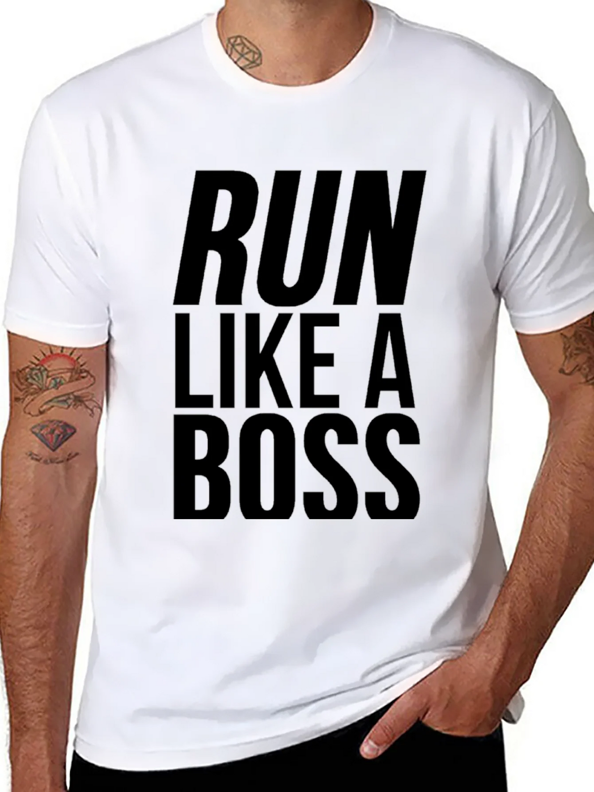 Run Like A Boss Black Tee product image 10