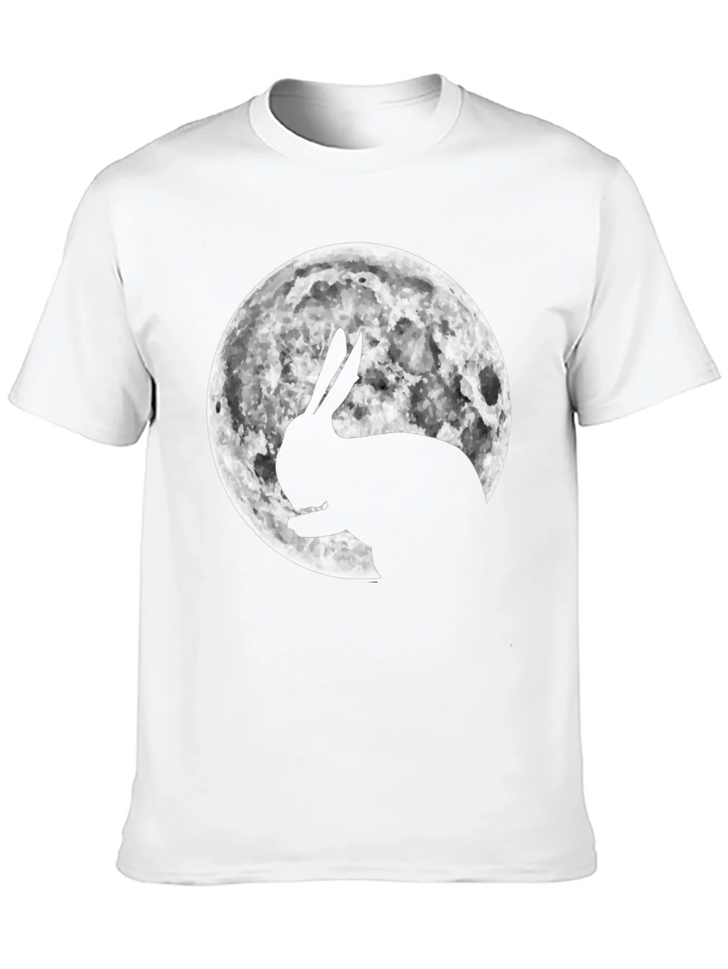 Rabbit Moon Graphic Tee - Black Cotton Blend product image 12